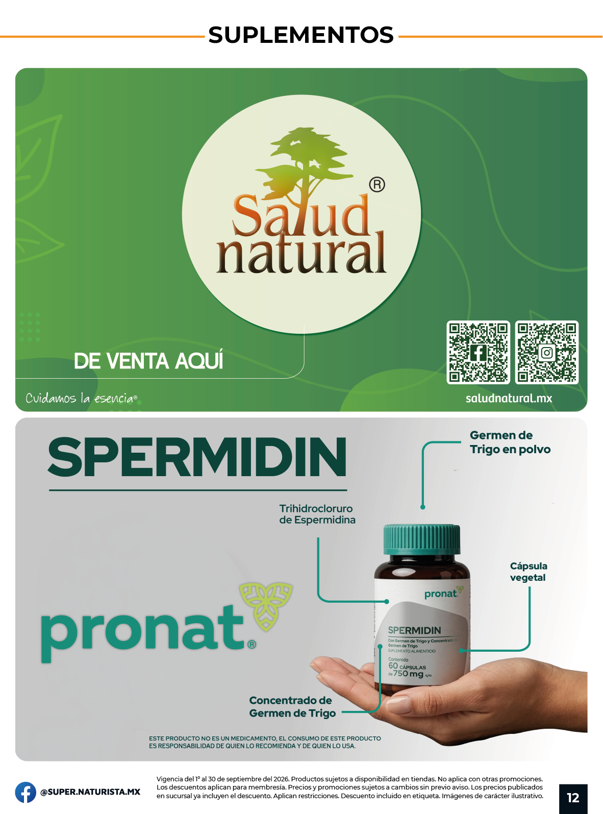 Vitaminas y extractos herbales de Salud Natural disponibles en Súper Naturista