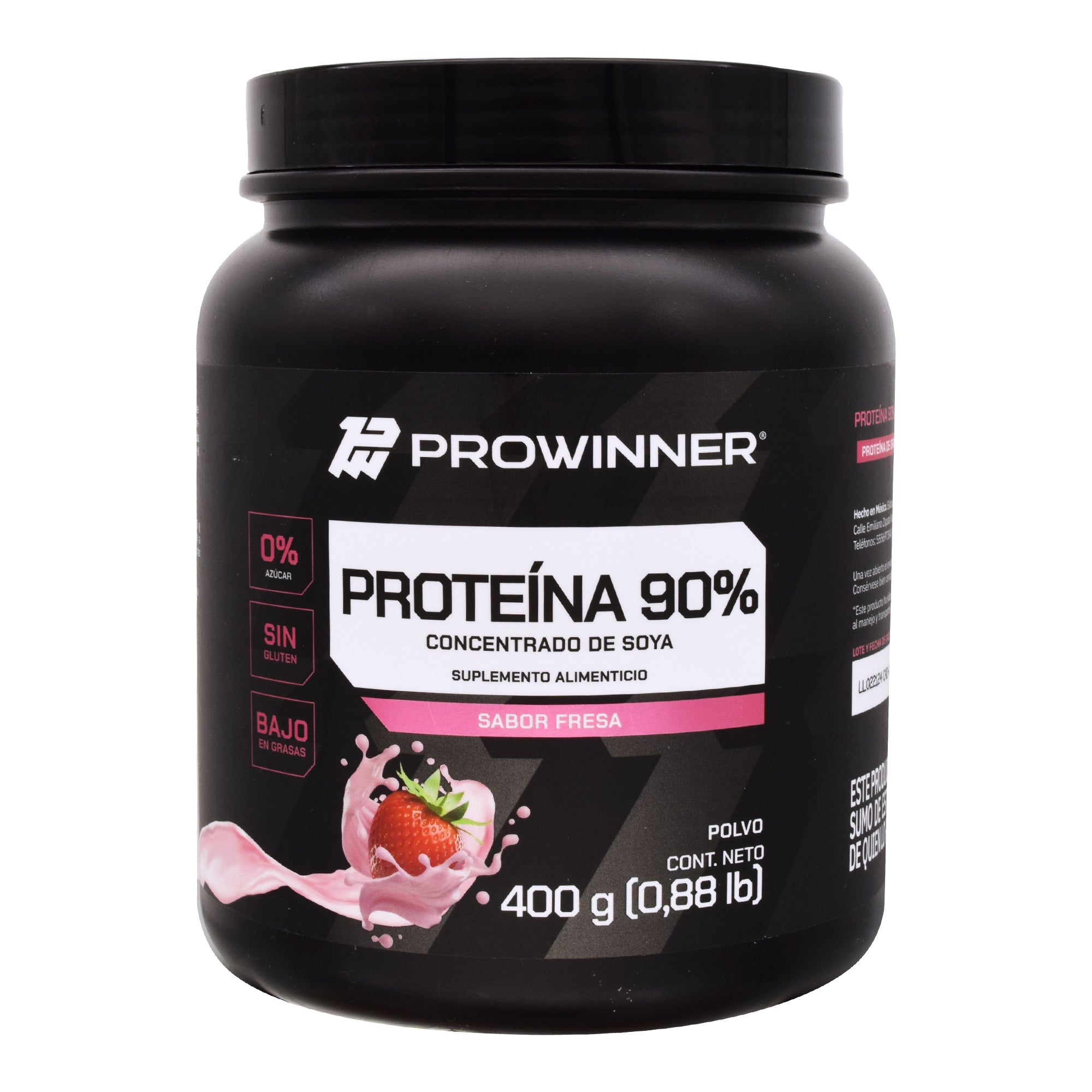 Proteina de soya aislada fresa 400 g