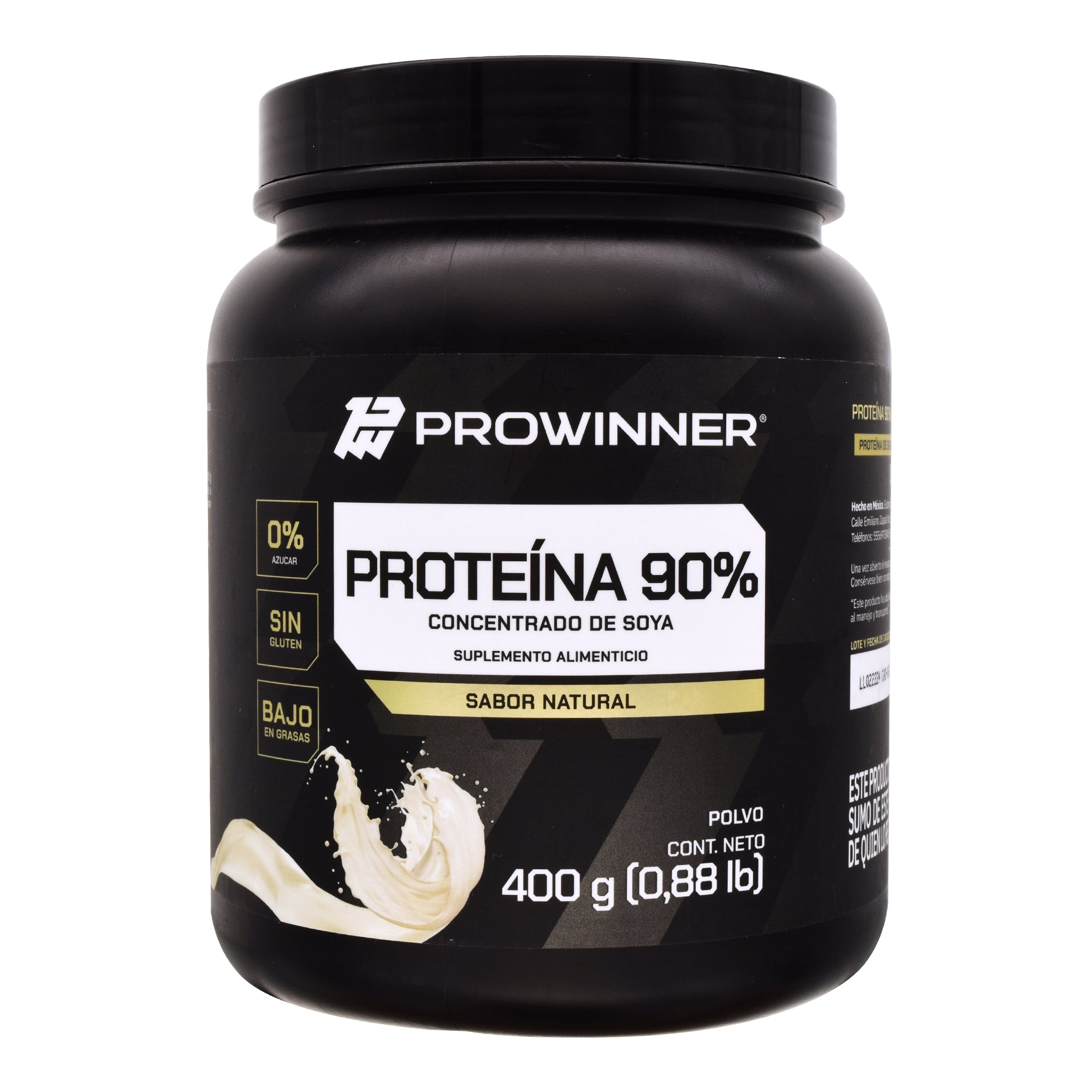 Proteina 90 porciento de soya natural 400 g