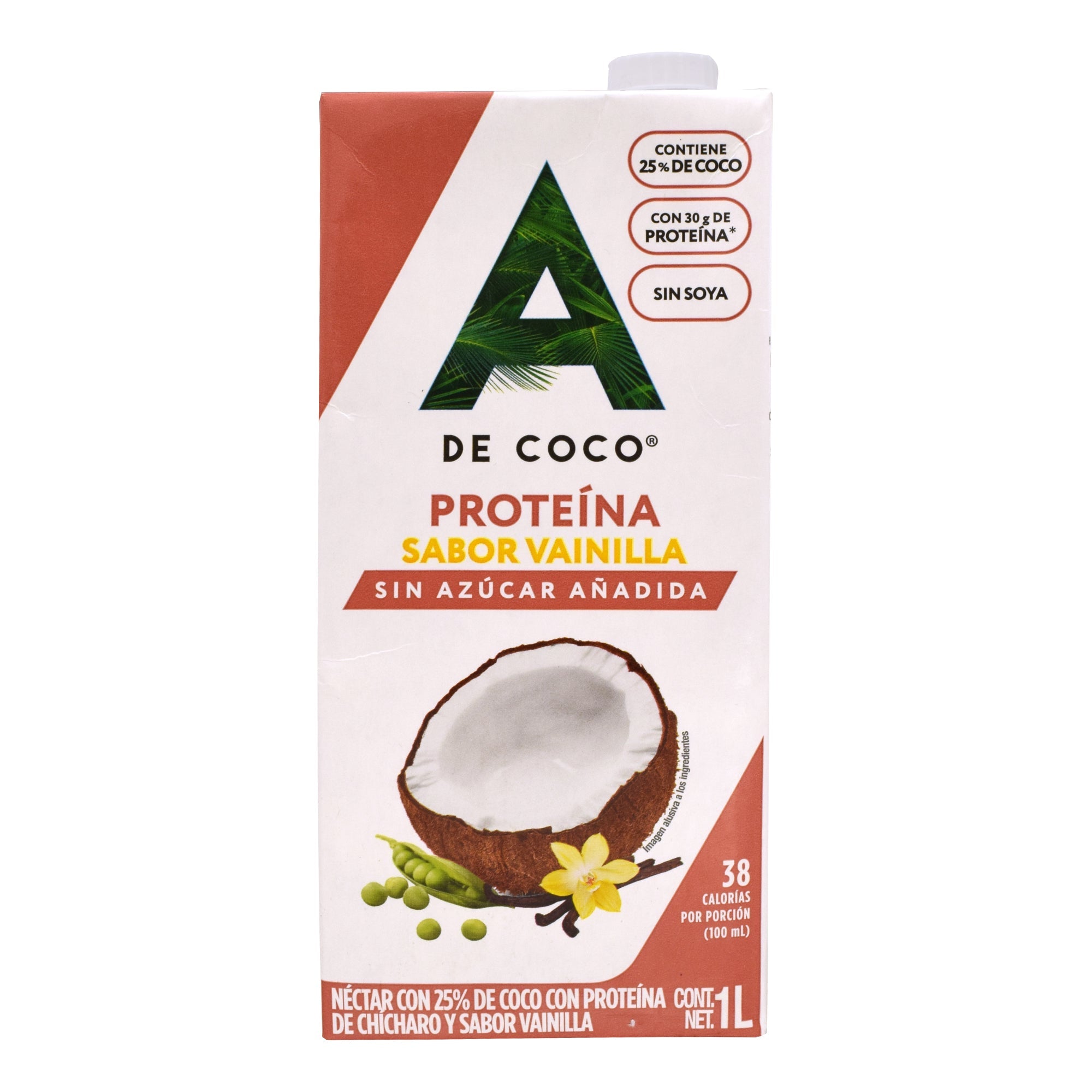 Bebida proteina coco chicharo vainilla 1 l