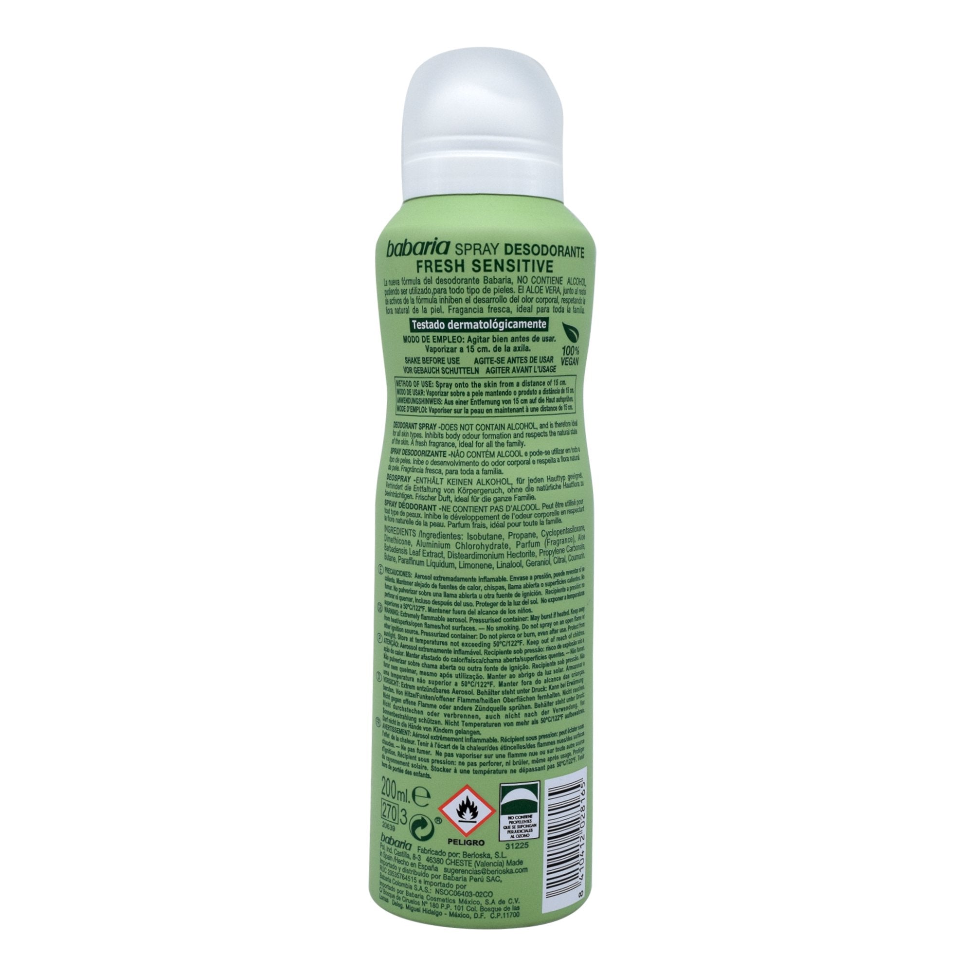 Desodorante En Spray Aloe 200 Ml