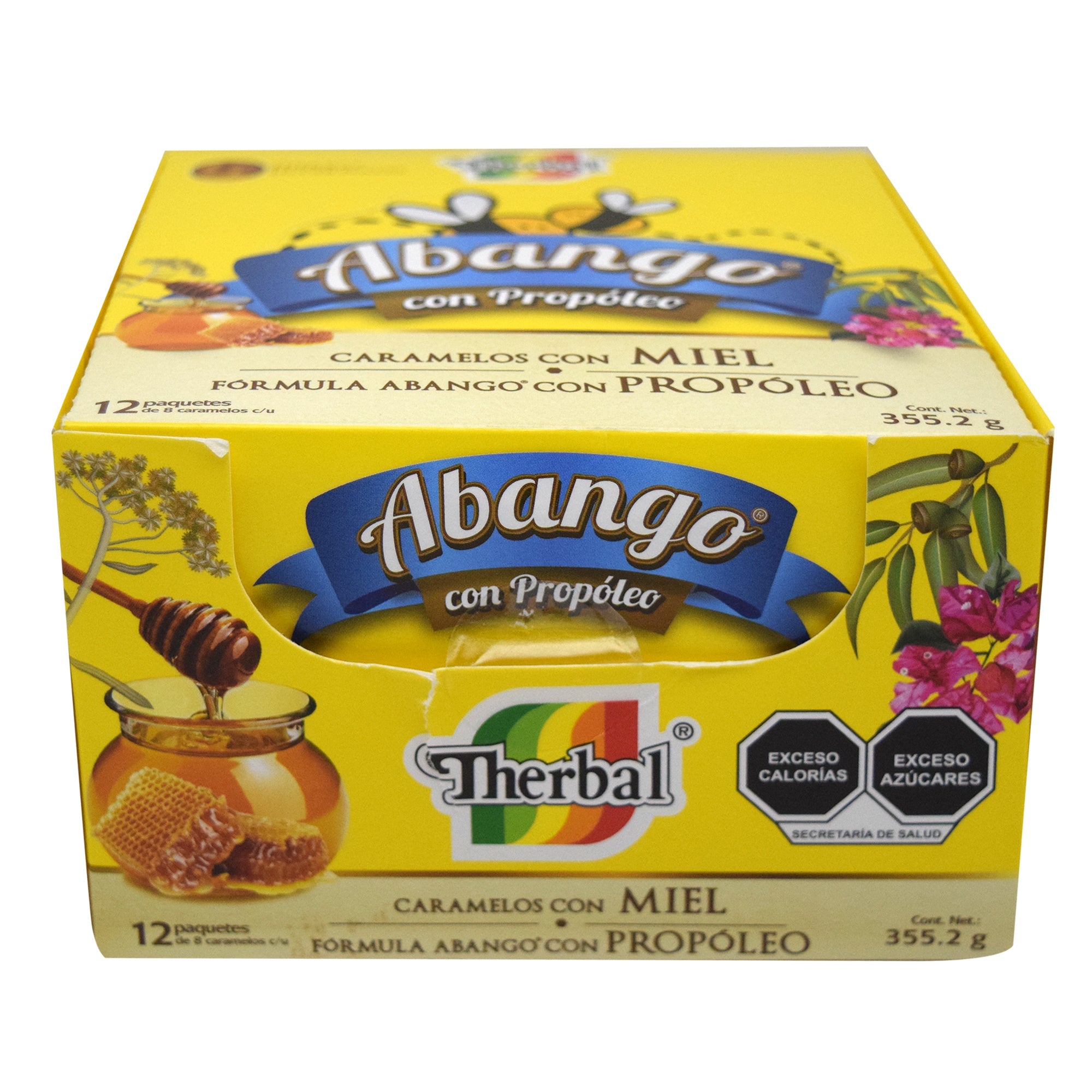 Caramelo abango con miel 29.6 g (PAQUETE 12)