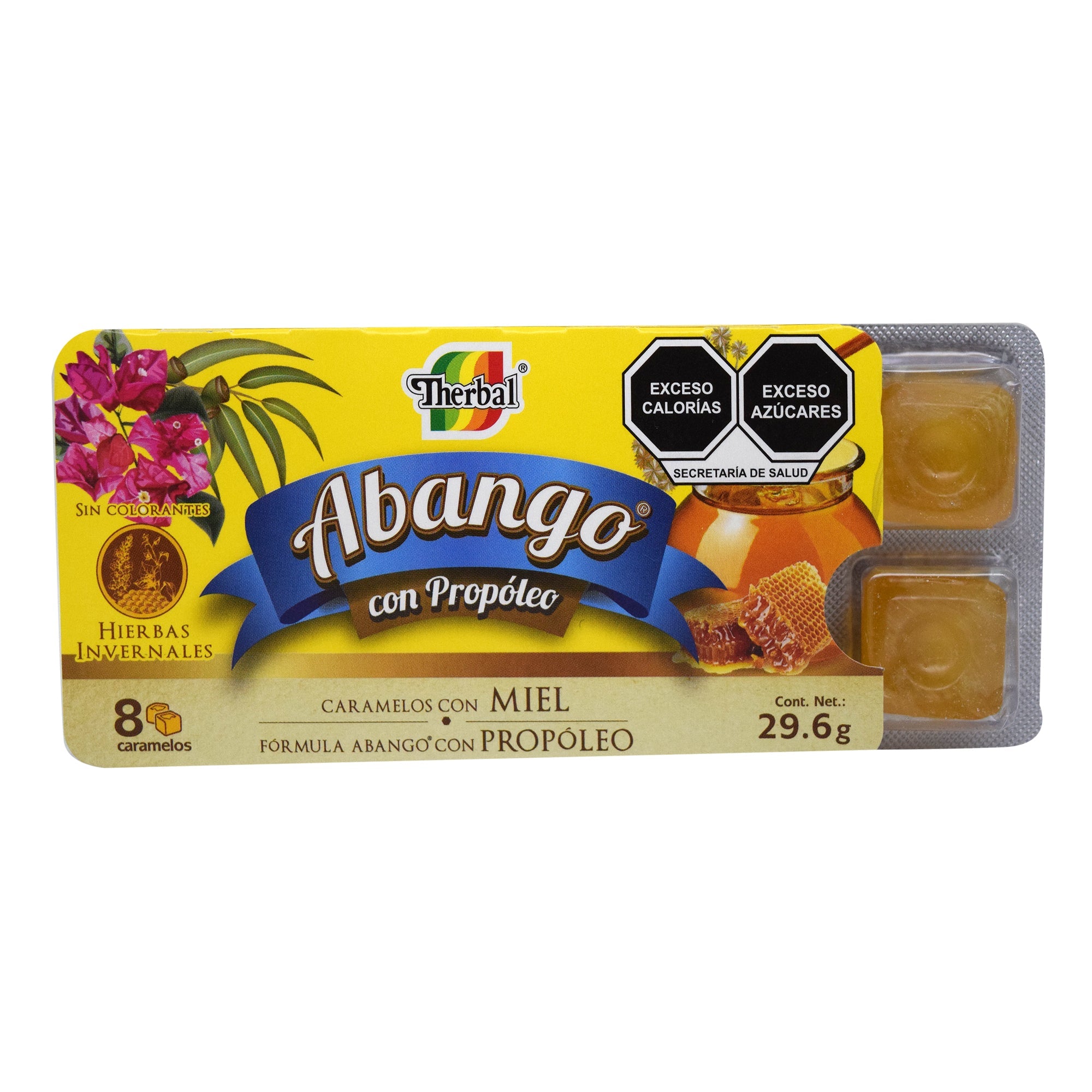 Caramelo Abango Con Miel 29.6 G (Paquete 12)