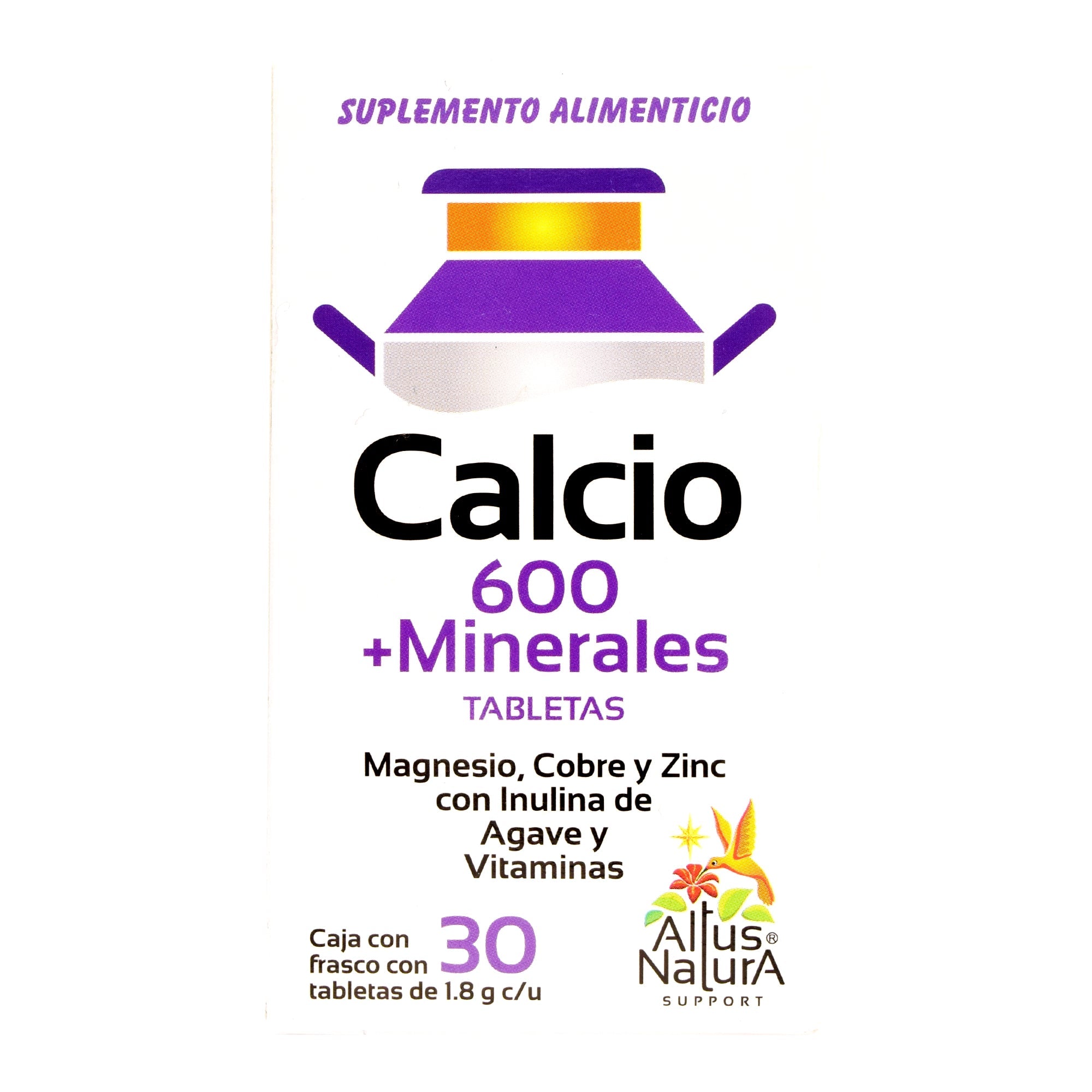 Calcio 600 minerales 30 tab