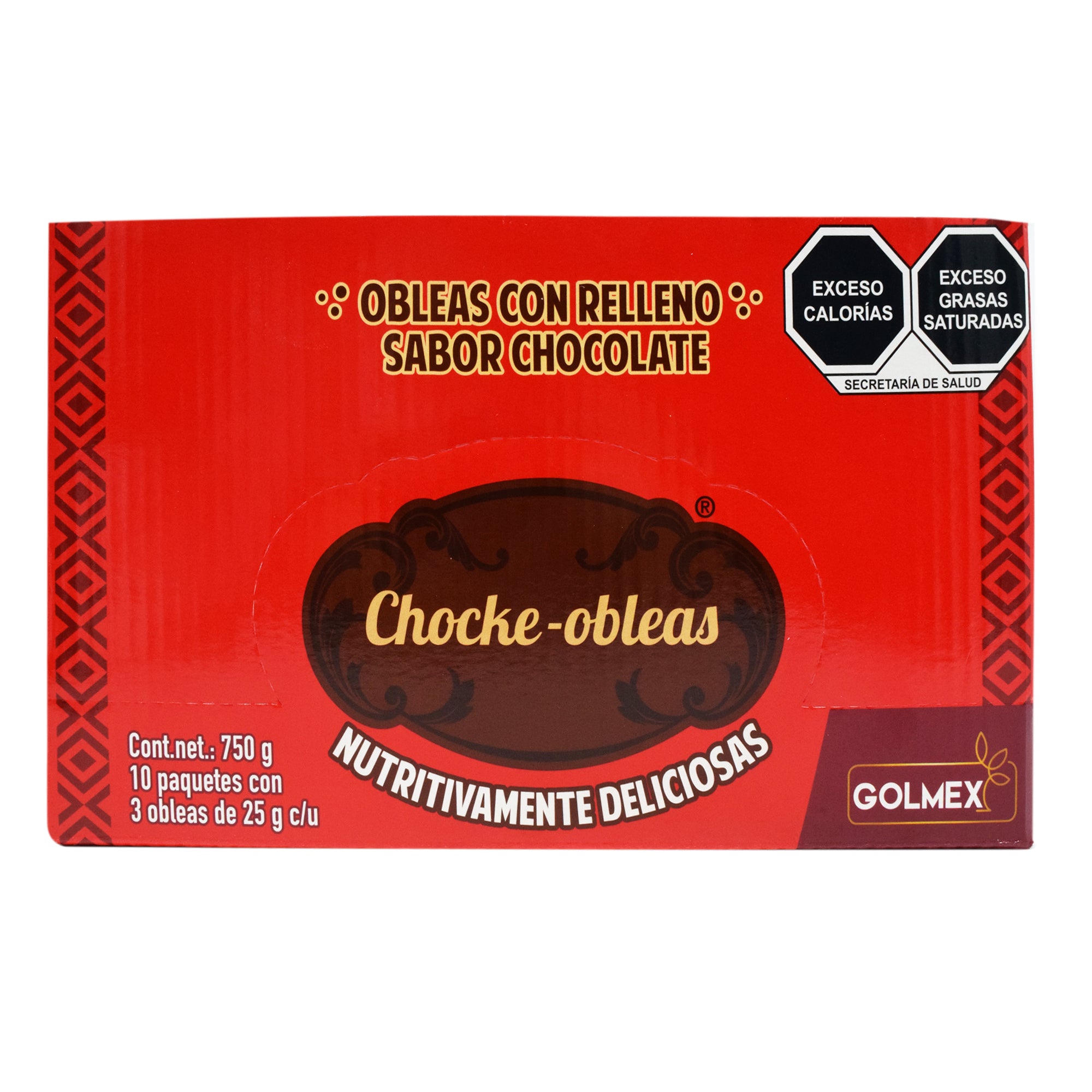 OBLEAS DE CHOCOLATE RELLENAS DE CHOCOLATE 75 G