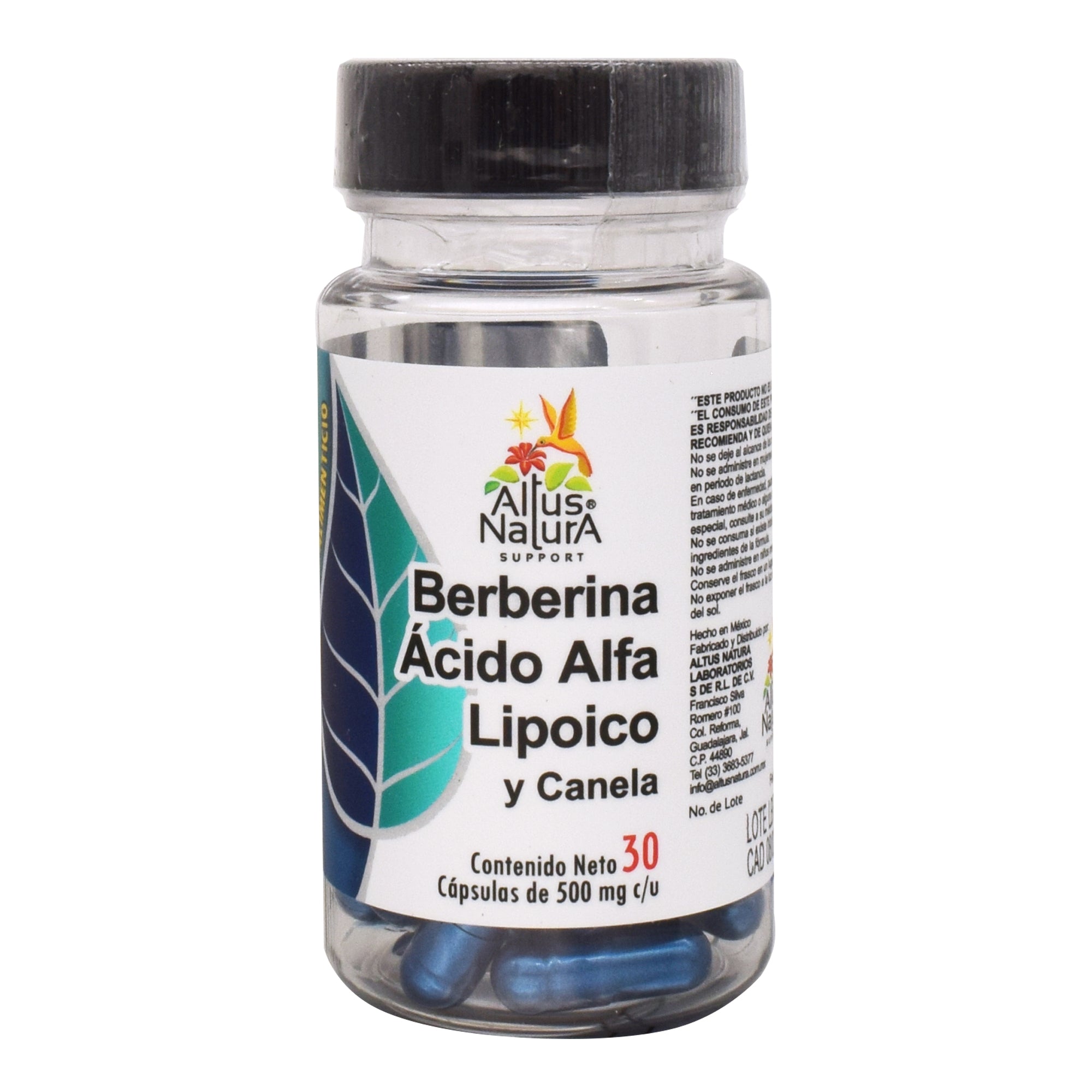 Berberina ácido Alfa Lipoico Canela 30 Cap