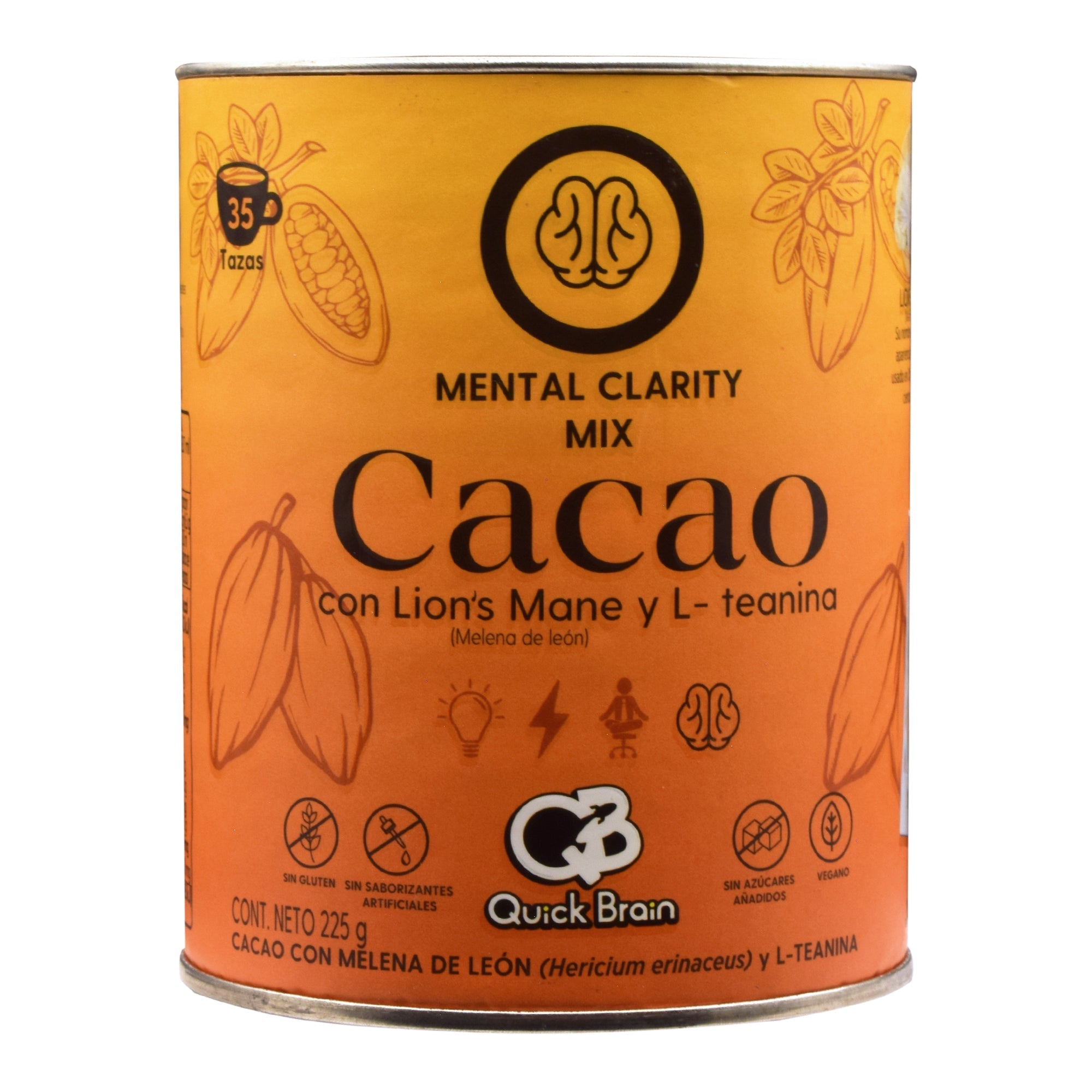 Cacao con melena de leon y l teanina 225 g