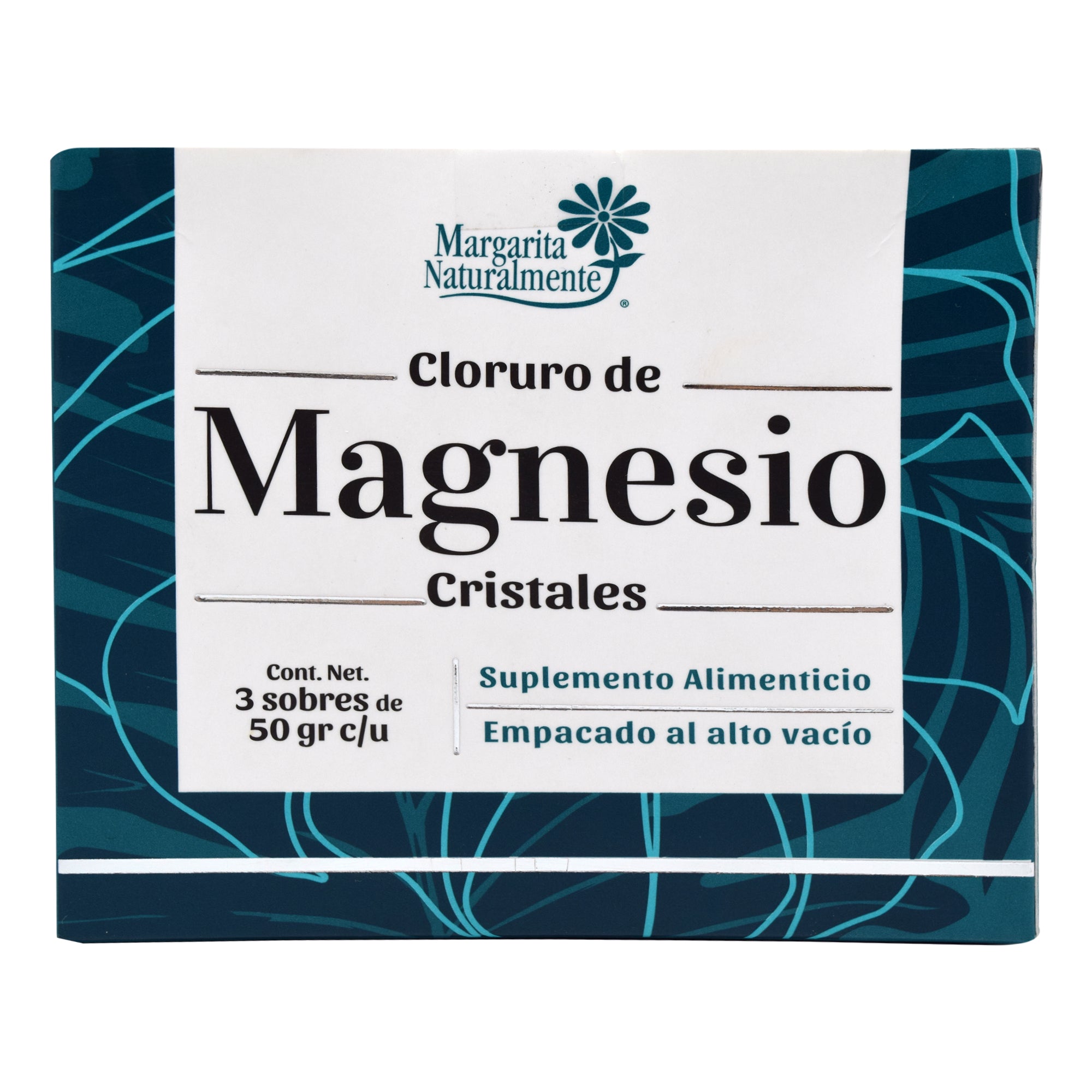 Cloruro De Magnesio Cristales 3 Sobres De 50 G
