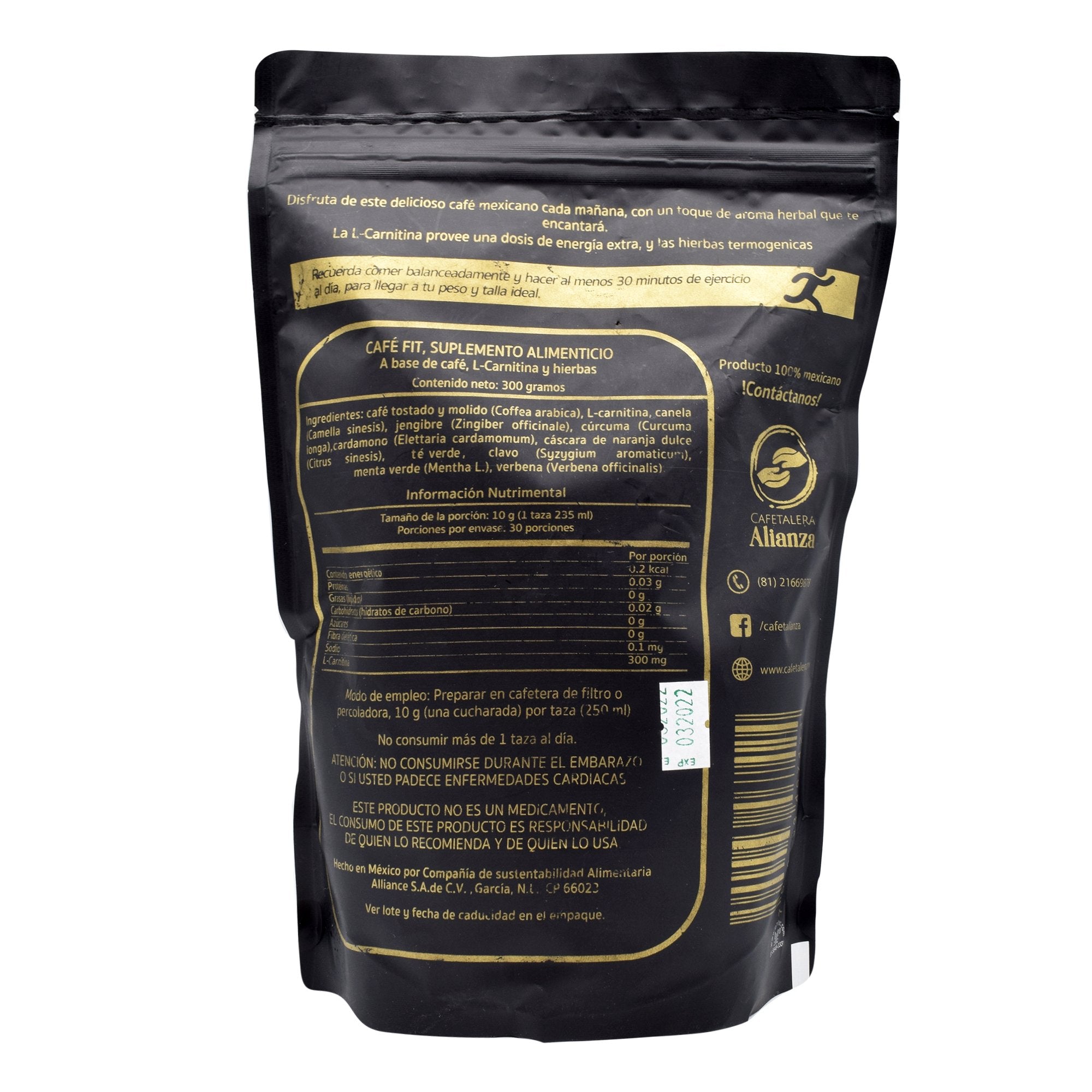 Cafe Fit Con L Carnitina 300 G