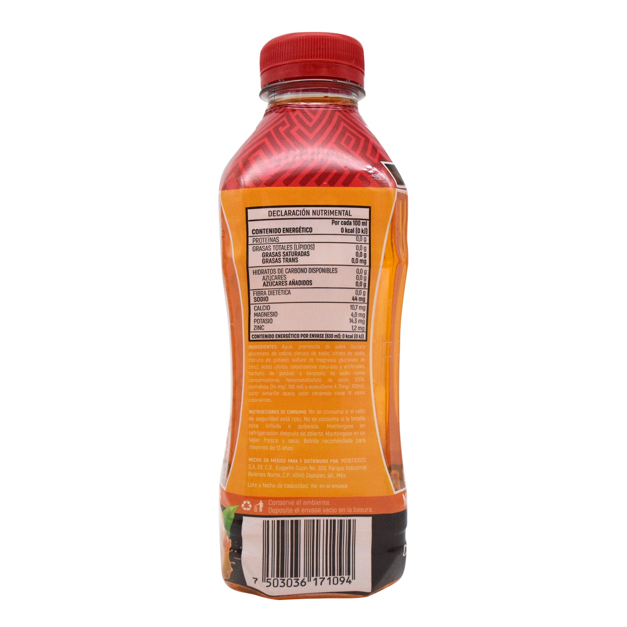 Bebida Hidratante Con Electrolitos Naranja Mandarina 630 Ml