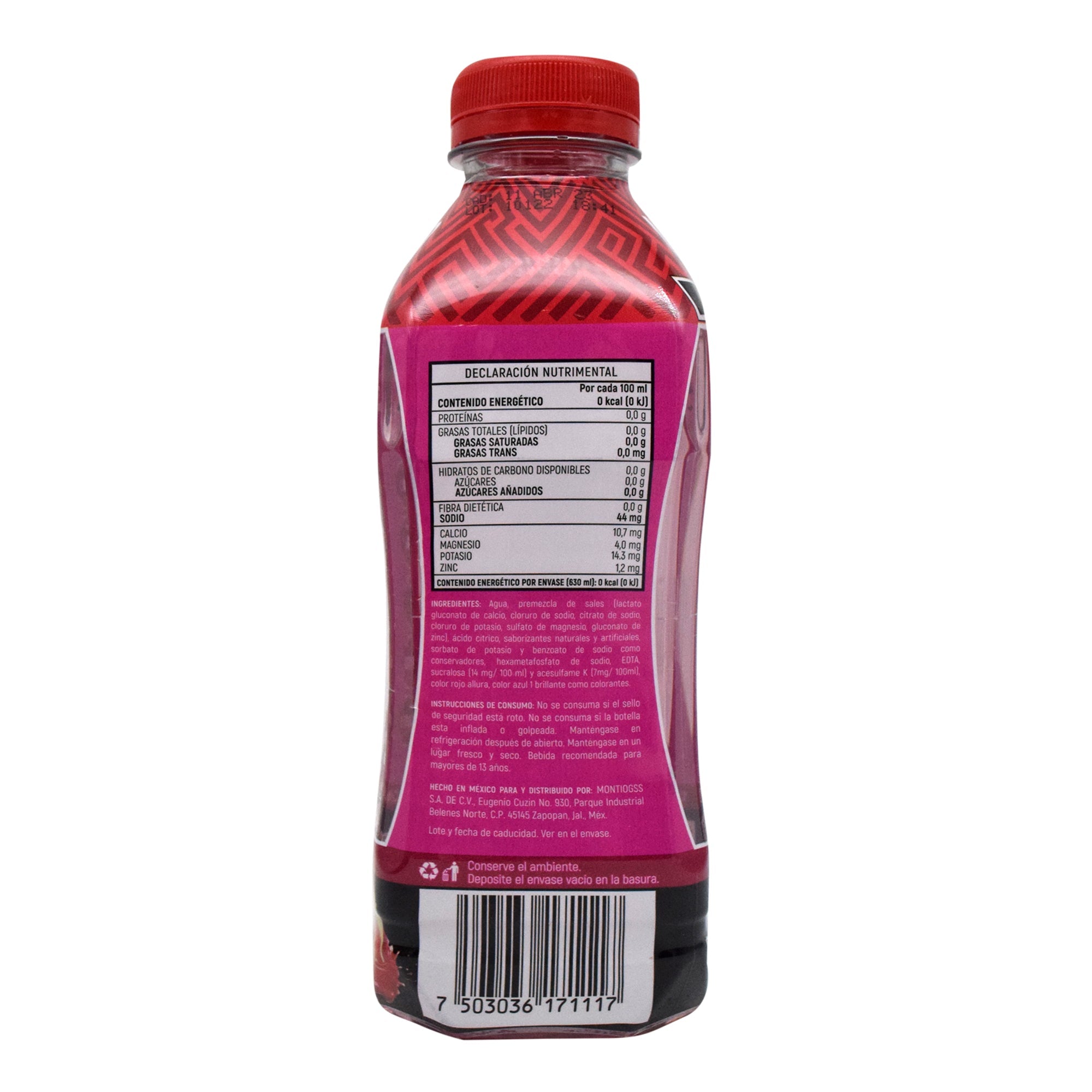 Bebida Hidratante Con Electrolitos Fresa Kiwi 630 Ml