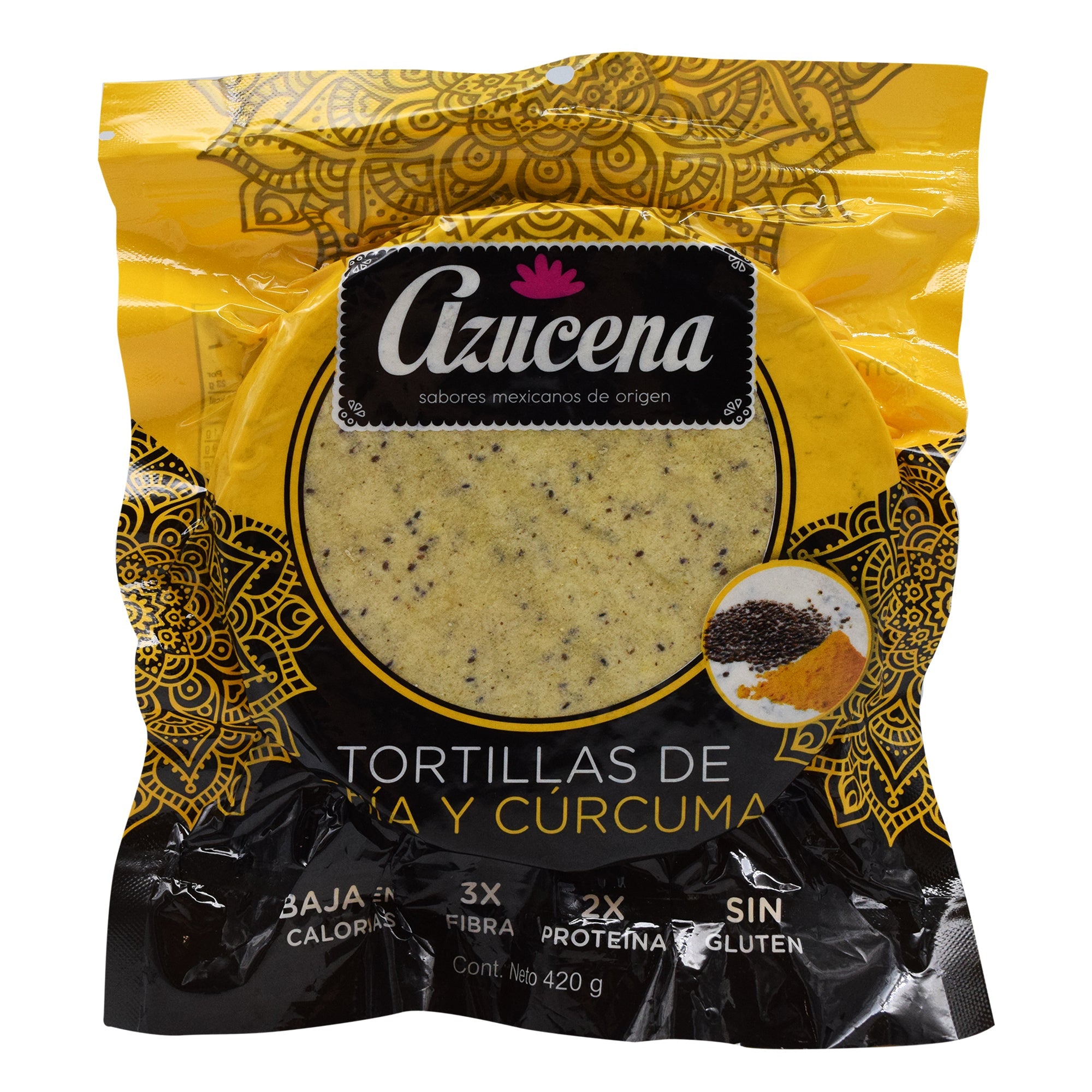 TORTILLA DE CHIA CON CURCUMA 420 G