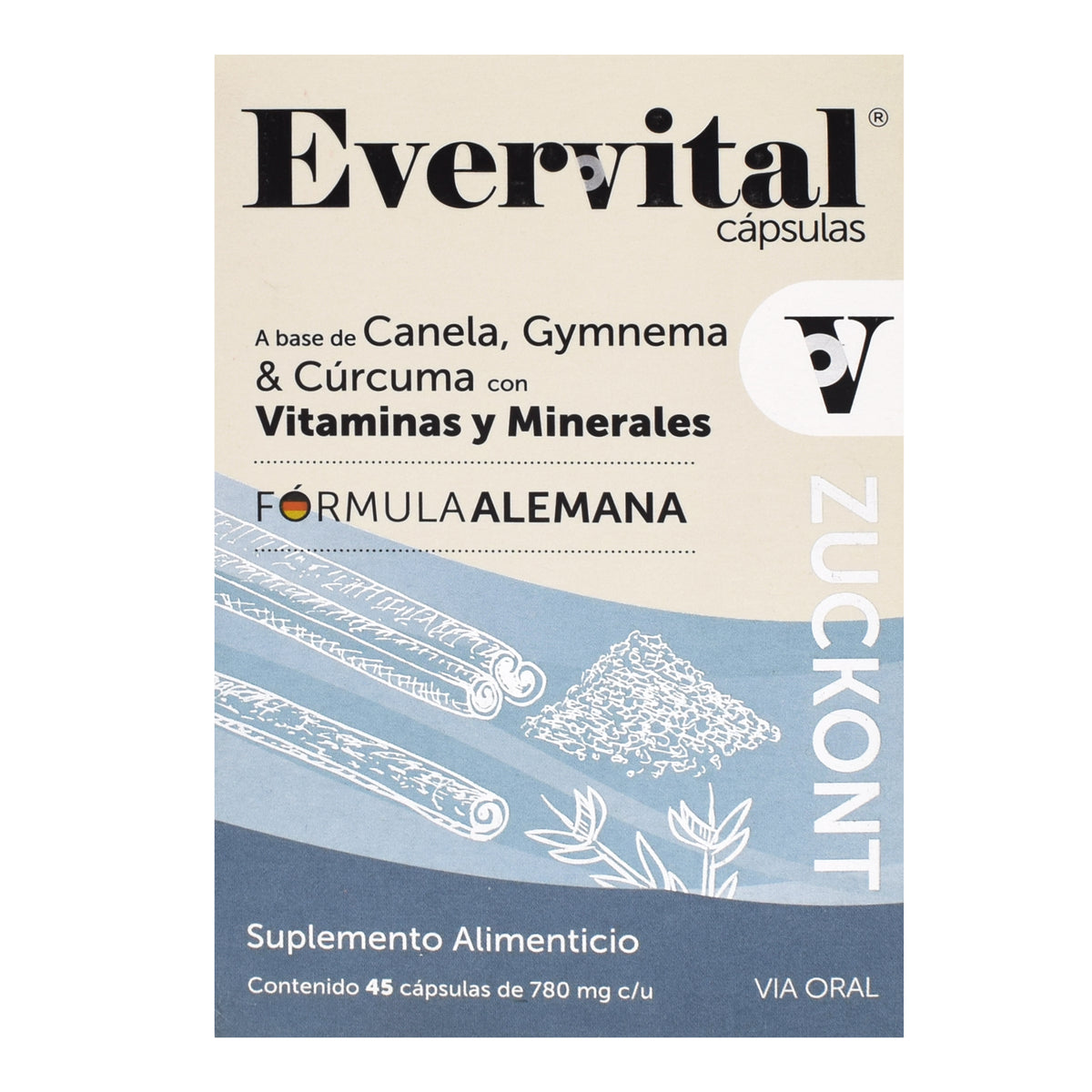 Zucront Capsulas Evervital Zuckont 45 Cap