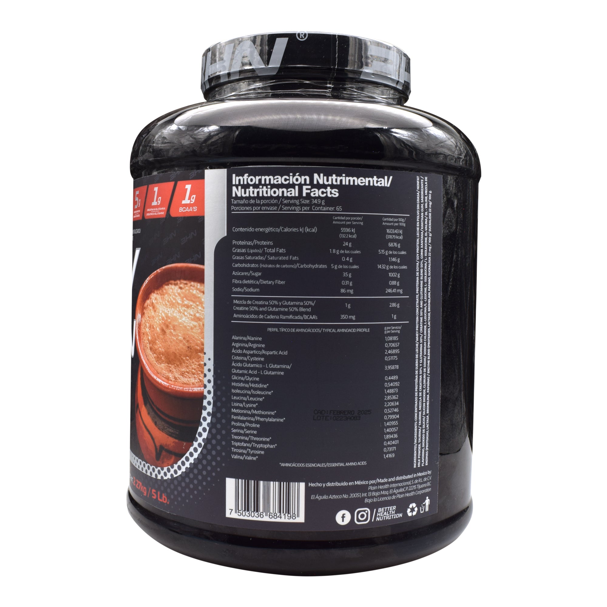 Whey Protein Chocolate Mexicano 5 Lb
