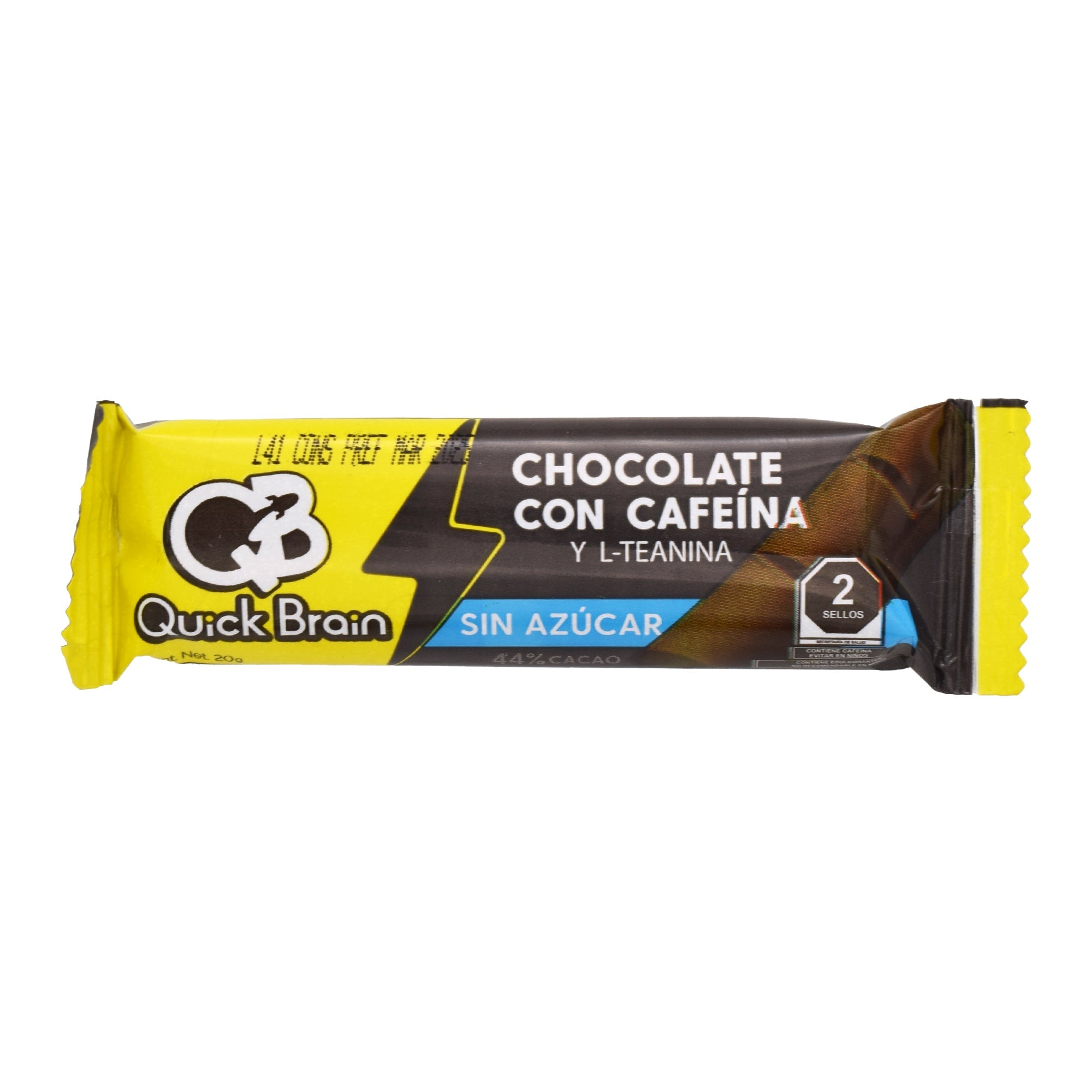 Barra chocolate cafeina te verde sin azucar 20 g