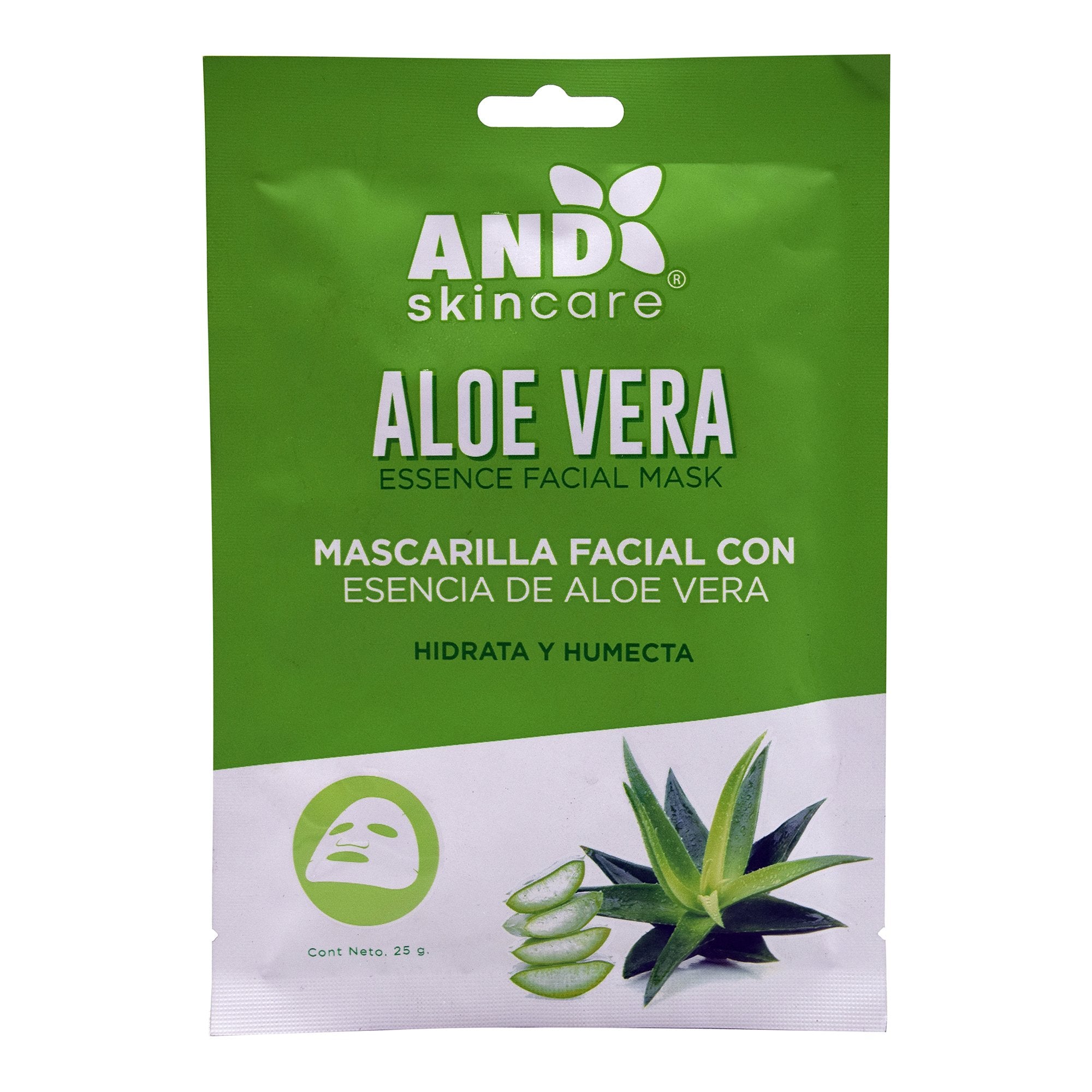 Mascarilla Facial De Aloe Vera 25 G (Paquete 10)