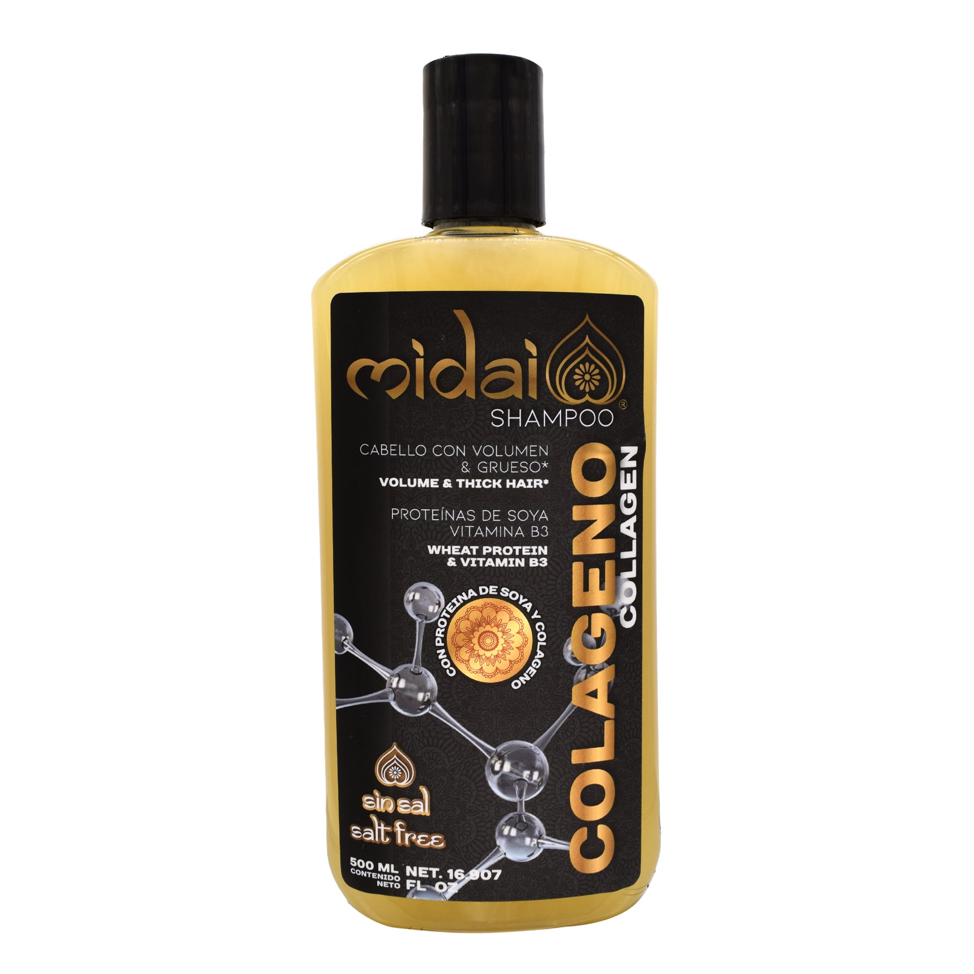Shampoo Colageno proteína De Soya Y Vitamina B3 500 Ml