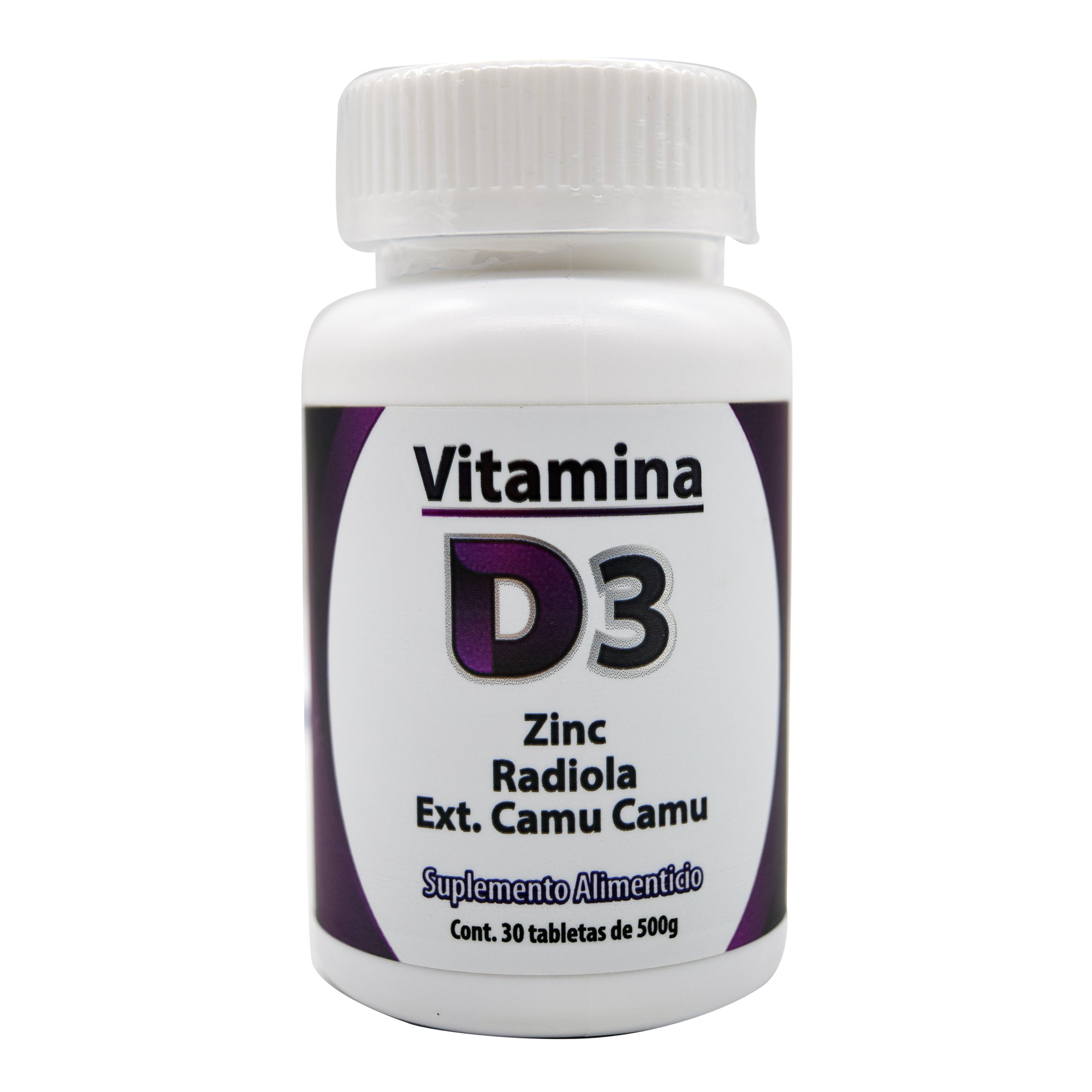 Vitamina d3 y zinc 500 mg 30 tab