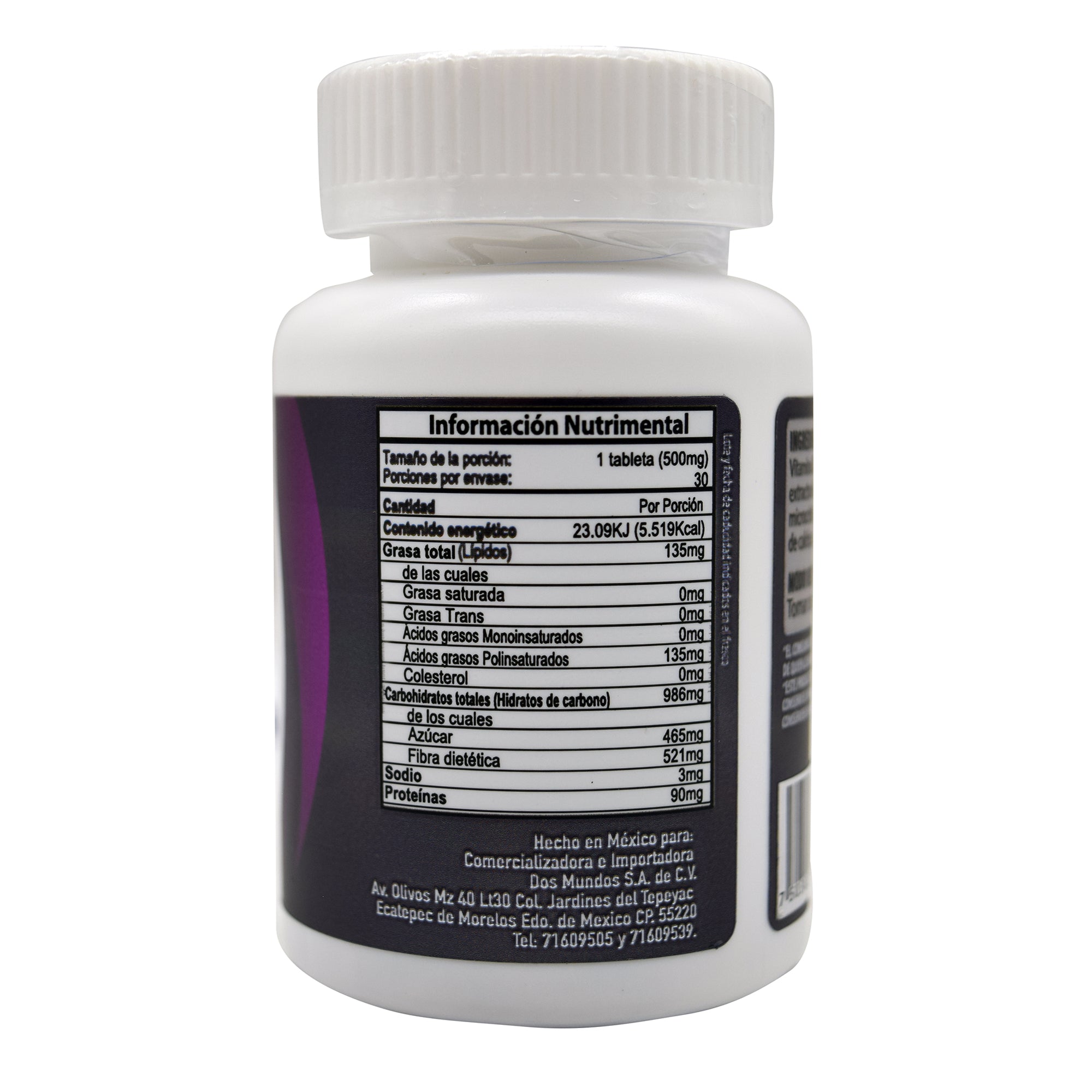 Vitamina d3 y zinc 500 mg 30 tab